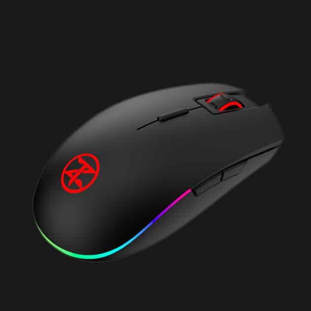 Techno Zone V-64 FPS Wired RGB Gaming Mouse | PixArt PMW3325 · 400-5,000 DPI (10,000 via software) | 8 Buttons | 1000Hz · 1.8 m Braided Cable | Black
