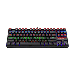 Redragon K552E Kumara Elite Mechanical Gaming Keyboard | 87 Keys · TKL | Blue Switches | Rainbow LED Backlight | Metal · ABS Frame | Anti-Ghosting · N-Key Rollover | Wired USB · 1.8 m | Black