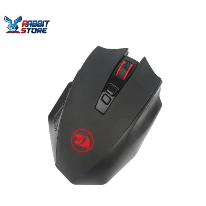 Redragon M655 Ergonomic Wireless Gaming Mouse | 4000 DPI · 5 Levels | 7 Programmable Buttons | 5 Onboard Profiles | Red 
