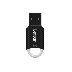 Lexar JumpDrive V40 USB Flash Drive | 64GB | USB 2.0 · USB-A | 54.7 × 20.04 × 9.6 mm · 8 g | Key-Ring Hole | 2-Year Warranty | Black