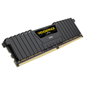 Corsair Vengeance LPX 8GB DDR4-3000 Desktop Memory | CMK8GX4M1D3000C16 | 8GB (1 x 8GB) · 3000MHz | 16-20-20-38 · 1.35V | Anodised Aluminium Heat Spreader · XMP 2.0 | Black