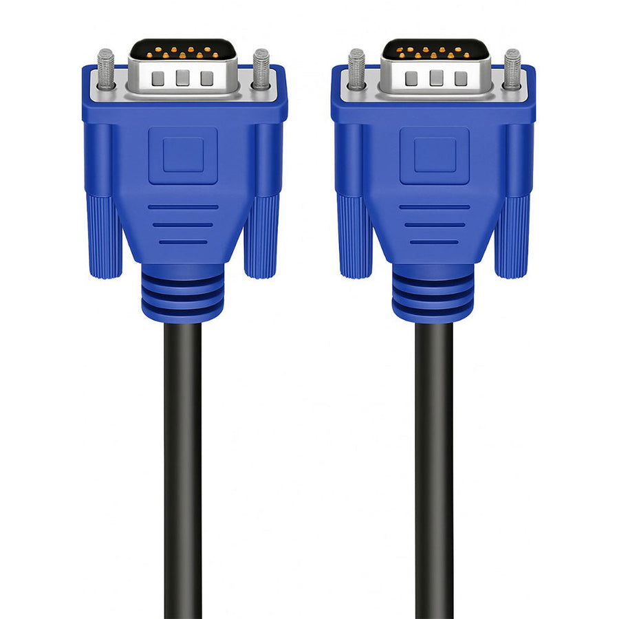 Point VGA Cable 10 m | 15-Pin HD D-Sub Male to Male | Analogue Video Lead for Monitors · Projectors | Brand New