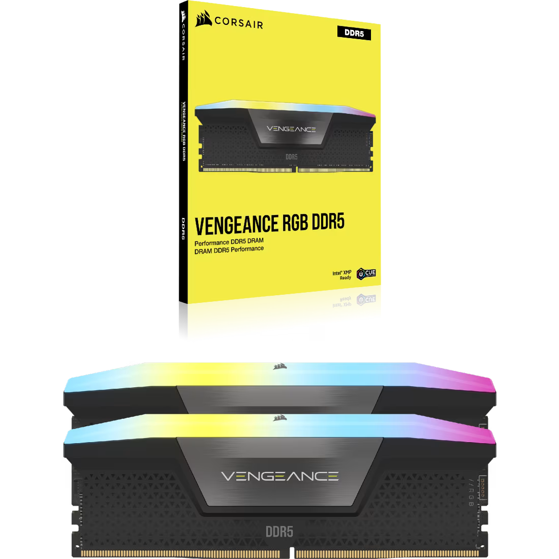 Corsair Vengeance RGB DDR5 32GB Kit (2x16GB) Black | 6000MT/s CL36 | AMD EXPO + Intel XMP 3.0 | 10 ARGB LEDs Per Stick | iCUE Sync | Black Aluminum Heat Spreader | Ryzen 7000+ Sweet Spot | Intel 12th-14th Gen Compatible | Premium RGB