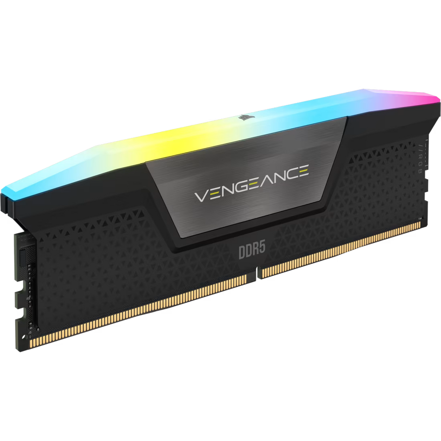 Corsair Vengeance RGB DDR5 32GB Kit (2x16GB) Black | 6000MT/s CL36 | AMD EXPO + Intel XMP 3.0 | 10 ARGB LEDs Per Stick | iCUE Sync | Black Aluminum Heat Spreader | Ryzen 7000+ Sweet Spot | Intel 12th-14th Gen Compatible | Premium RGB