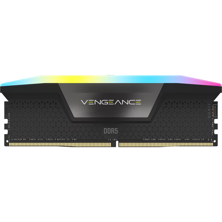 Corsair Vengeance RGB DDR5 16GB Single Stick (1x16GB) Black | 6000MT/s CL36 | Intel XMP 3.0 | 10-Zone Addressable RGB | iCUE Compatible | 1.35V | Black Aluminum Heat Spreader | Premium DDR5 Module from 2x16GB Kit | Intel 12th-14th Gen + AMD Ryzen 7000+