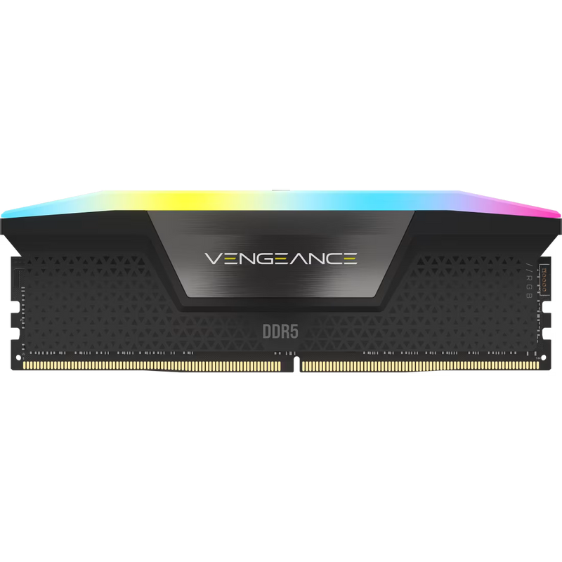 Corsair Vengeance RGB DDR5 32GB Kit (2x16GB) Black | 6000MT/s CL36 | AMD EXPO + Intel XMP 3.0 | 10 ARGB LEDs Per Stick | iCUE Sync | Black Aluminum Heat Spreader | Ryzen 7000+ Sweet Spot | Intel 12th-14th Gen Compatible | Premium RGB