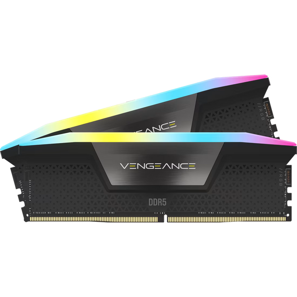 Corsair Vengeance RGB DDR5 32GB Kit (2x16GB) Black | 6000MT/s CL36 | AMD EXPO + Intel XMP 3.0 | 10 ARGB LEDs Per Stick | iCUE Sync | Black Aluminum Heat Spreader | Ryzen 7000+ Sweet Spot | Intel 12th-14th Gen Compatible | Premium RGB