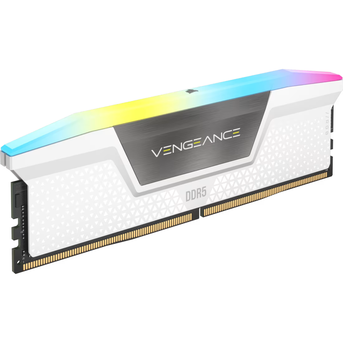 Corsair Vengeance RGB DDR5 16GB Single Stick (1x16GB) White | 6000MT/s CL36 | Intel XMP 3.0 | 10-Zone Addressable RGB | iCUE Compatible | 1.35V | White Aluminum Heat Spreader | Premium DDR5 Module from 2x16GB Kit | Intel 12th-14th Gen + AMD Ryzen 7000+
