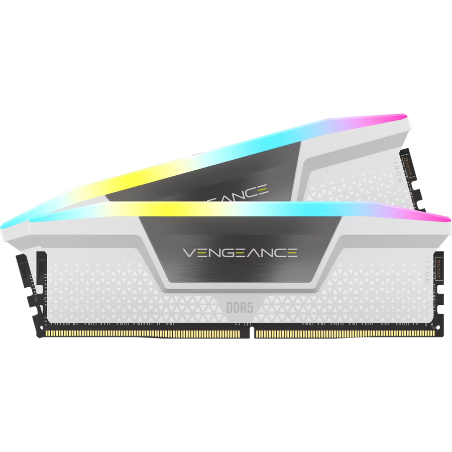 Corsair Vengeance RGB DDR5 32GB Kit (2x16GB) White Edition | 6000MT/s CL36 | 10 ARGB LEDs Per Stick | Intel XMP 3.0 | iCUE Software | Aluminum Heat Spreader | Intel 12th-14th Gen + AMD Ryzen 7000+ | Premium White RGB Build Centerpiece