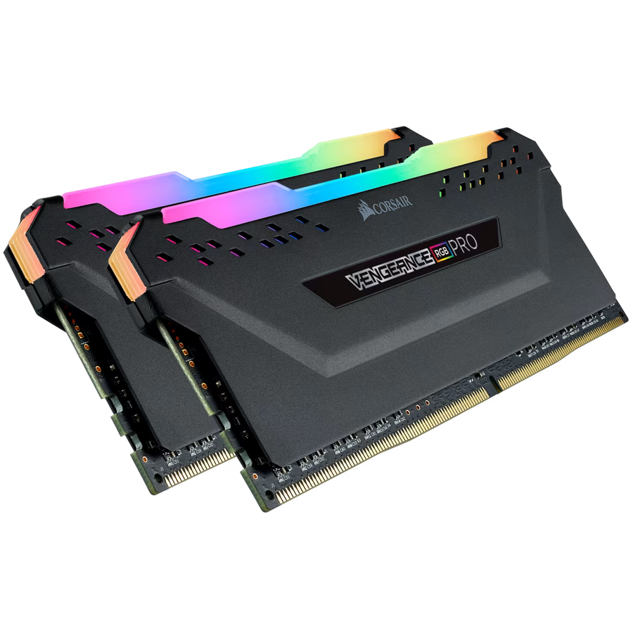 Corsair Vengeance RGB Pro DDR4 32GB Kit (2x16GB) Black | 3600MT/s CL18-22-22-42 | Intel XMP 2.0 | 1.35V | 10-Zone Individually Addressable RGB | Aluminum Heat Spreader | iCUE Software | Hand-Screened ICs | Intel + AMD