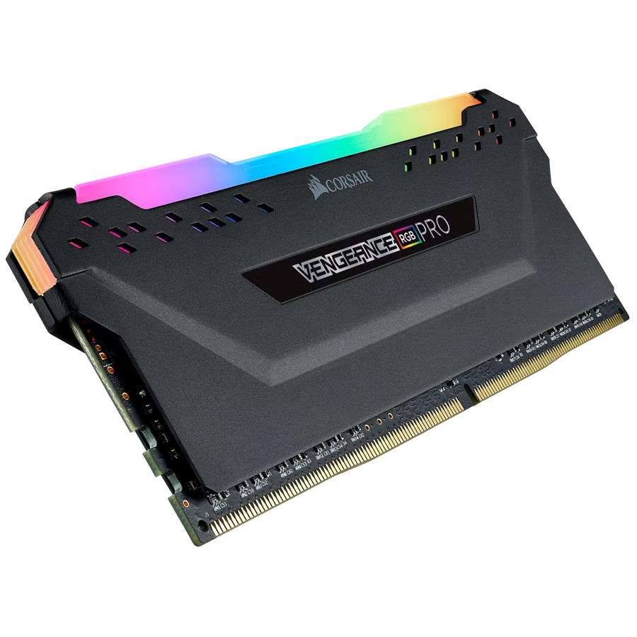 Corsair Vengeance RGB Pro DDR4 16GB Single Stick (1x16GB) Black | 3200MHz CL16 | Intel XMP 2.0 | 10-Zone Addressable RGB | iCUE Compatible | 1.35V | Anodized Aluminum Heat Spreader | Tightly-Screened ICs | Single Module from 2x16GB Kit | Intel + AMD Ryzen