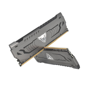 Patriot Viper Steel PVS416G320C6 16GB (1 x 16GB) DDR4 Desktop Memory Module | DDR4-3200 MT/s · PC4-25600 | CL16 · 16-18-18-36 · 1.35V | XMP 2.0 · Non-ECC 288-Pin UDIMM | Aluminium Heat Shield | Gunmetal Grey