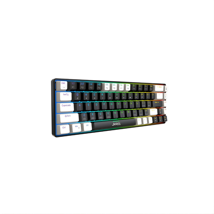 Jedel WKL-66 Tri-Mode 65% Mechanical Gaming Keyboard | 66 Keys · 65% Layout | Bluetooth · 2.4GHz · USB-C Wired | Hot-Swa