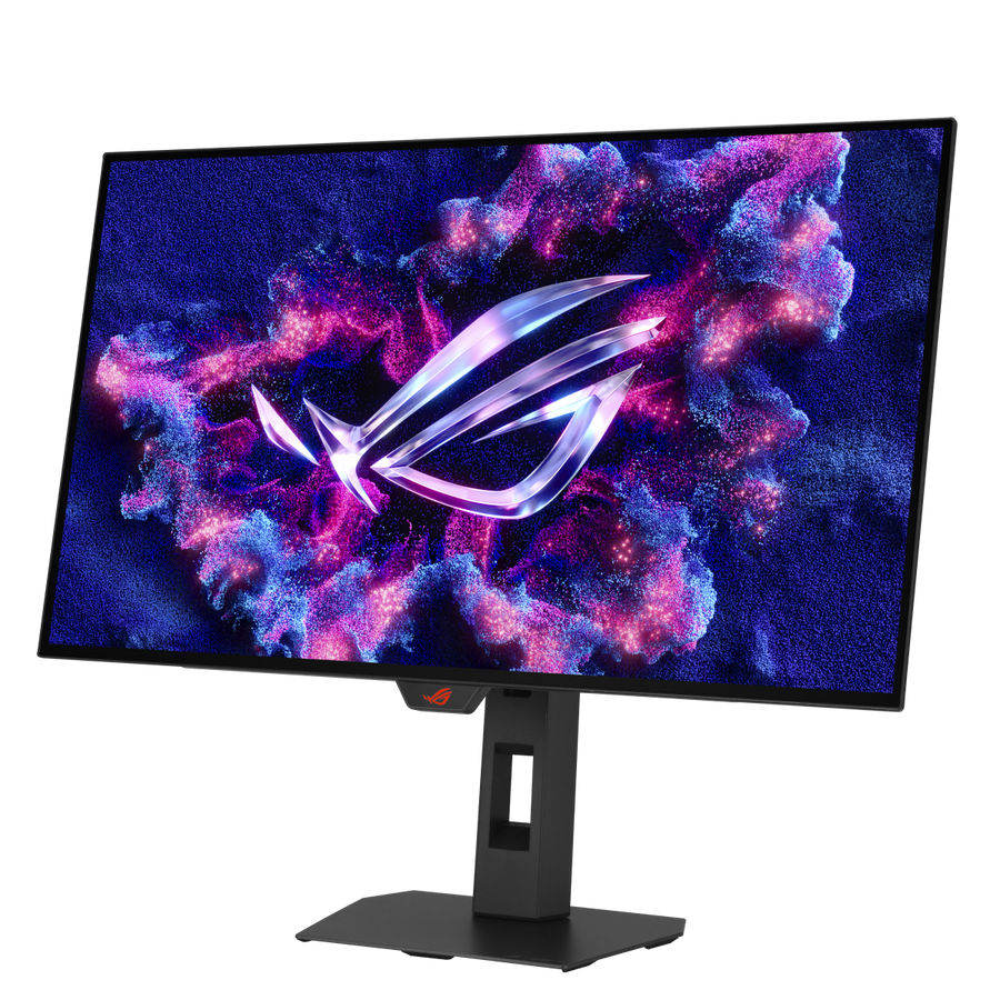 ASUS ROG Strix OLED XG27AQWMG 27-inch OLED Gaming Monitor – front view to the left