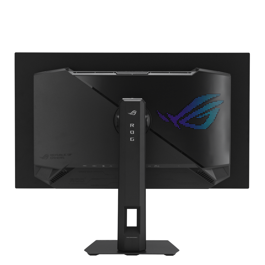 ASUS ROG Strix OLED XG27AQWMG 27-inch OLED Gaming Monitor – rear view