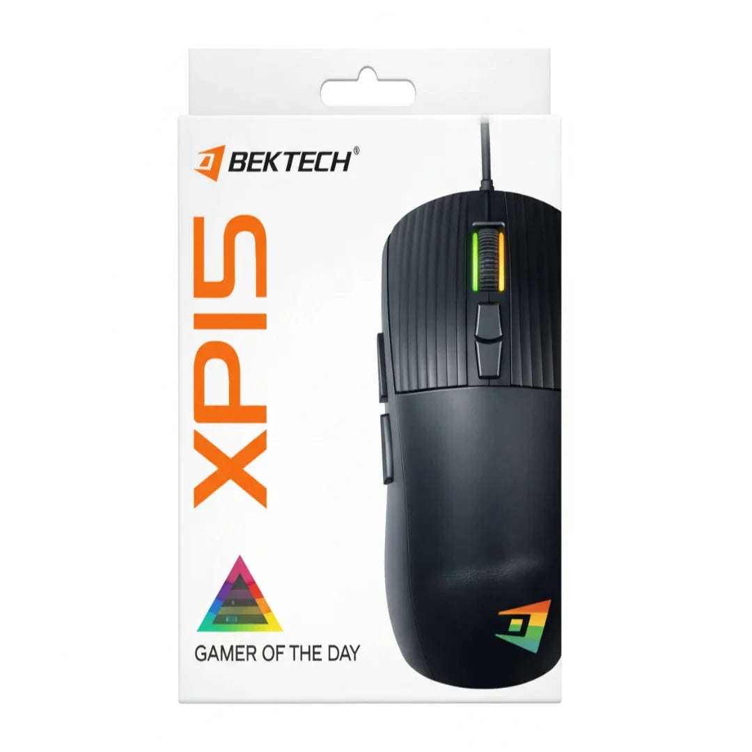 Jertech XP15 Wired Mouse | USB | 1200-3600 DPI | 7 Buttons | LED Lighting