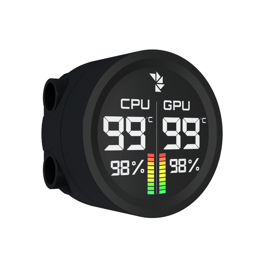 AeroCool Abyss L240R Digi 240mm ARGB Liquid CPU Cooler | Digital Temperature Display | 2x 120mm PWM · 660-1800 RPM · 81.