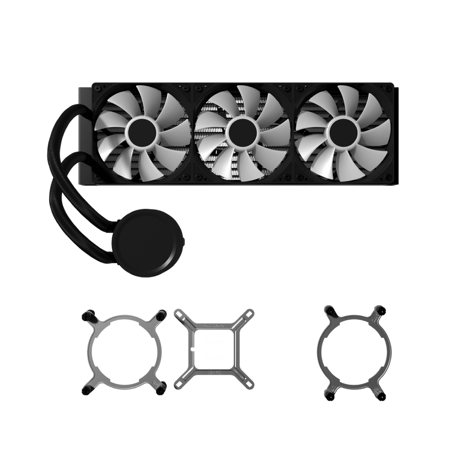 AeroCool Abyss L360R Digi 360mm ARGB Liquid CPU Cooler | Digital Temperature Display | 3x 120mm PWM · 660-1800 RPM · 81.