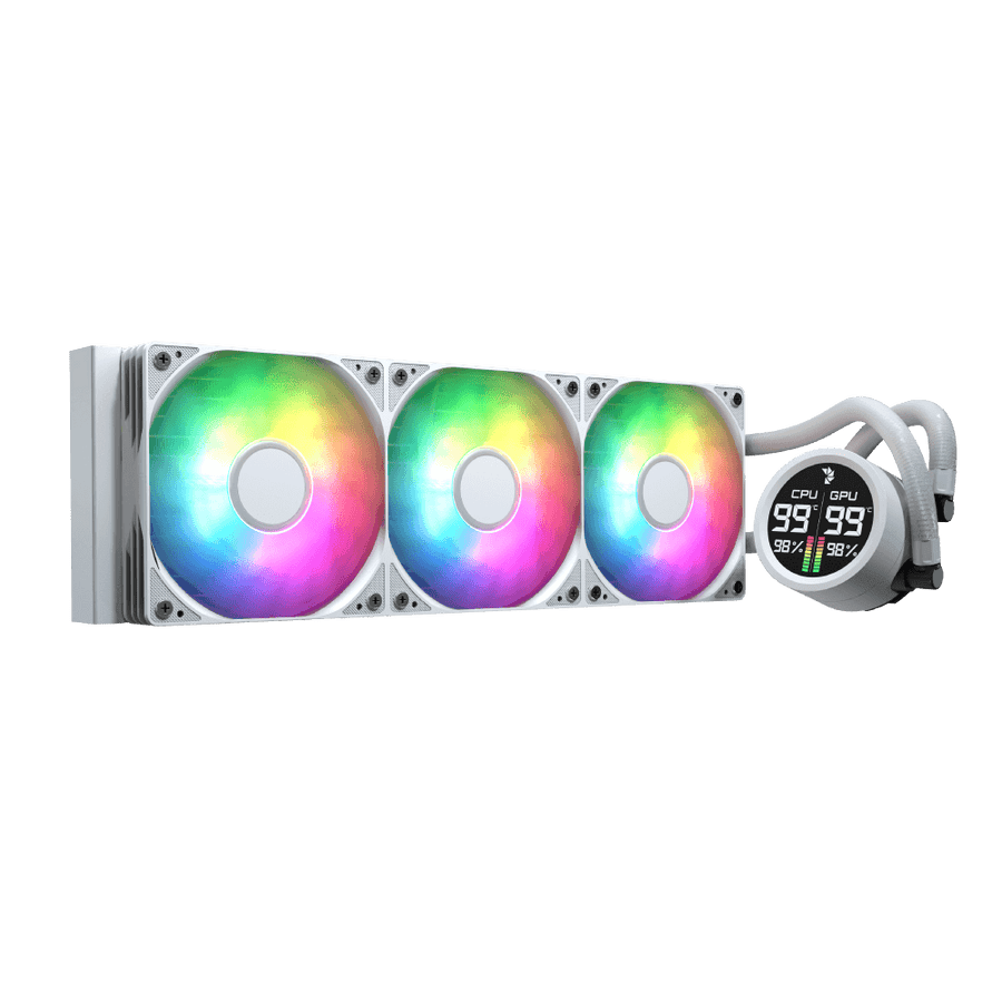 AeroCool Abyss L360R Digi 360mm ARGB Liquid CPU Cooler | Digital Temperature Display | 3x 120mm PWM · 660-1800 RPM · 81.