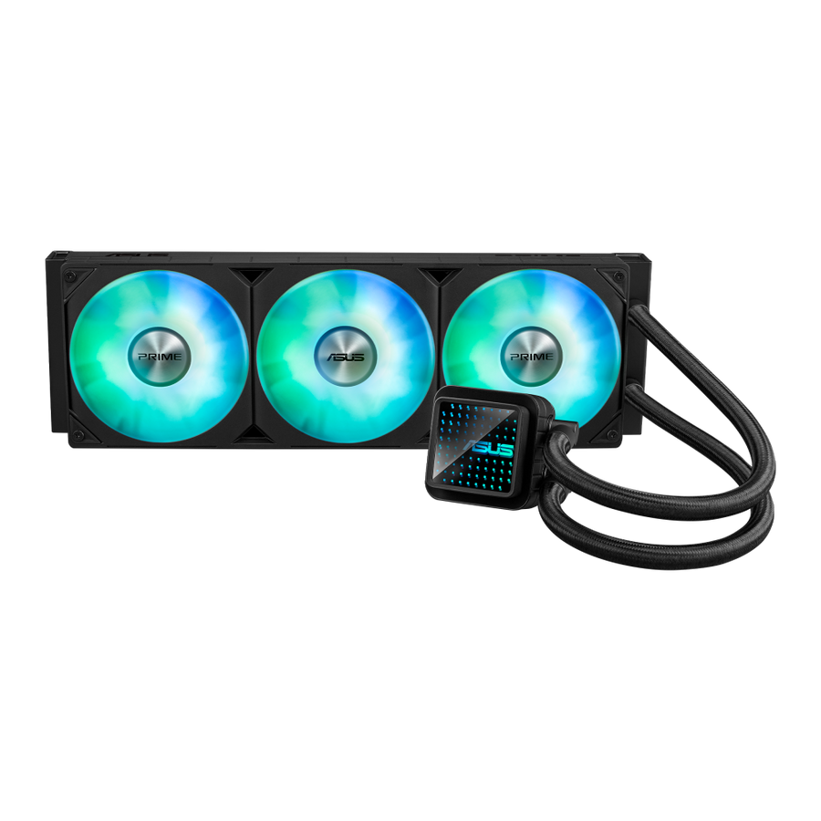 ASUS Prime LC 360 ARGB 360mm AIO Liquid CPU Cooler | 397x120x27mm Radiator | 3x 120mm PWM/DC · 600-2200 RPM · 75.7 CFM ·