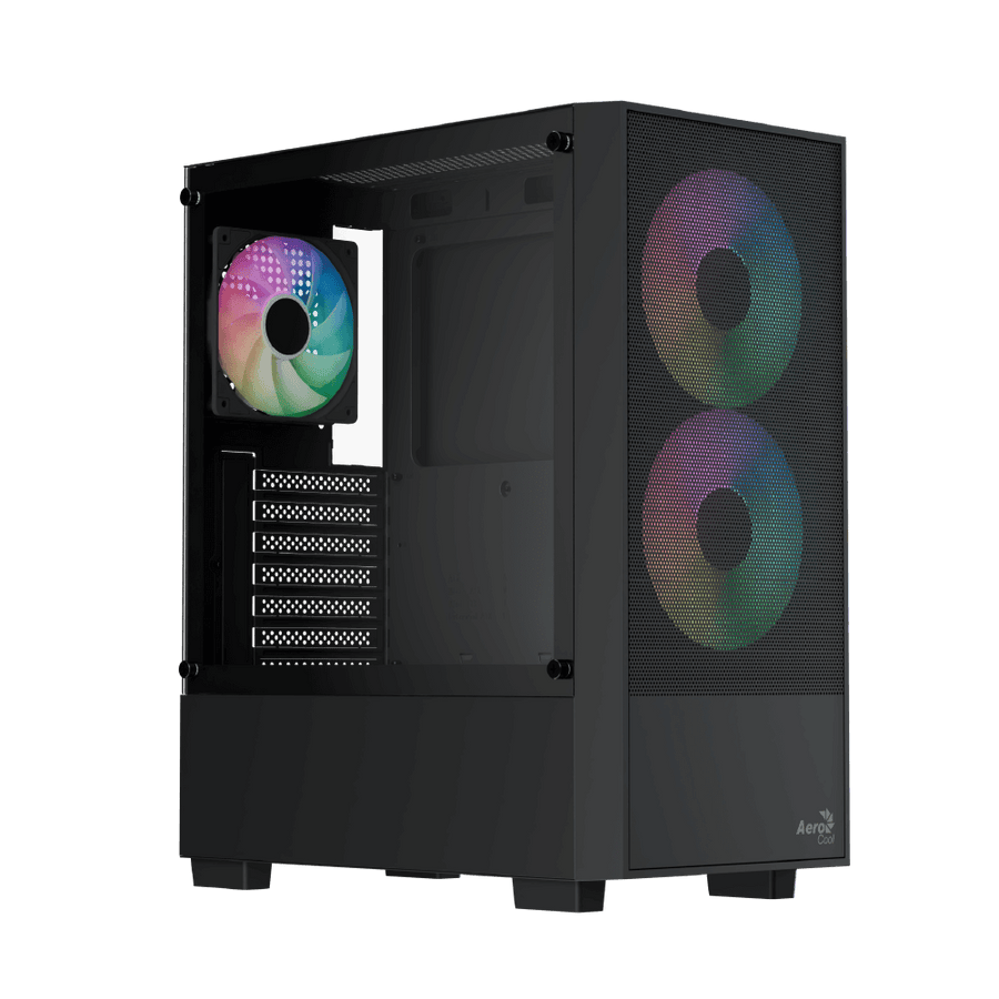 AeroCool B508A Flow Mid-Tower PC Case + LUX 550W 80 PLUS Bronze PSU | ATX · Micro-ATX · Mini-ITX | Mesh Front · Tempered