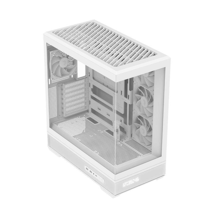 Aerocool P500B Digi Mid-Tower PC Case | ATX · Micro-ATX · Mini-ITX | Dot-Pixel LED Screen · BTF Ready | 4 × 120mm ARGB P