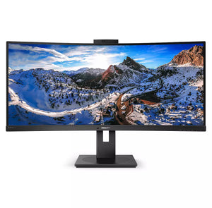 Philips 346P1CRH 34-Inch Ultrawide Curved Gaming Monitor | UWQHD 3440x1440 | 100Hz | IPS Panel | DisplayHDR 400 | HDMI + DisplayPort + USB-C | Height Adjustable