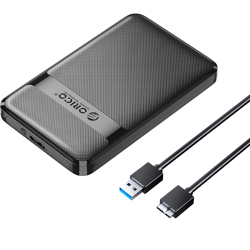 ORICO 2577U3-V1 2.5-inch SATA HDD/SSD Enclosure | USB 3.0 Micro-B · 5 Gbps | 7–9.5 mm Drives · Up to 6TB | ABS · Tool-Fr
