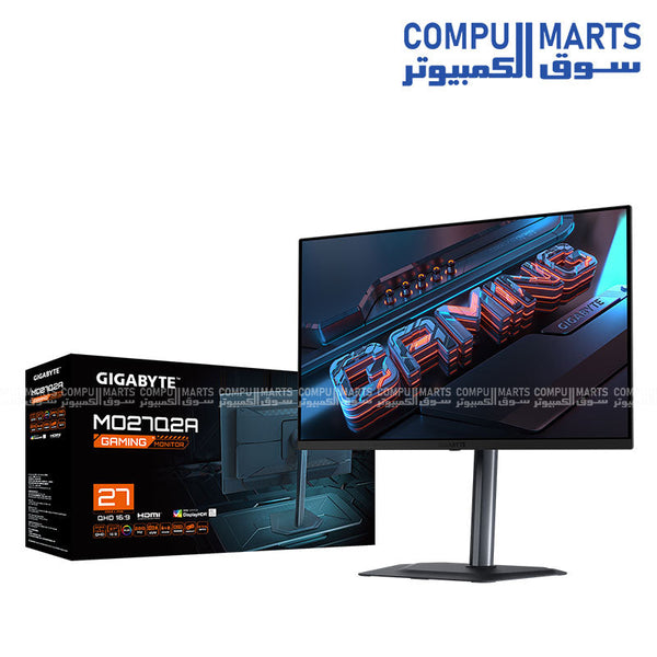 GIGABYTE MO27Q2A 27" QD-OLED Gaming Monitor | QHD 2560x1440 · 280Hz | 0.03ms GTG · 99% DCI-P3 | DisplayHDR True Black 400 · G-SYNC Compatible | HDMI 2.1 · DP 1.4 · USB-C KVM | Black