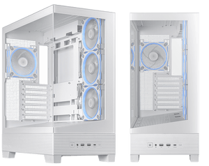 ASUS A31 PLUS Mid-Tower PC Case | ATX · Micro-ATX · Mini-ITX · BTF Ready | 4 × 120mm ARGB Fans | 360mm Radiator · 380mm GPU · 165mm Cooler | Tempered Glass Front & Side | Black