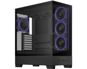 ASUS A31 PLUS Mid-Tower PC Case | ATX · Micro-ATX · Mini-ITX · BTF Ready | 4 × 120mm ARGB Fans | 360mm Radiator · 380mm GPU · 165mm Cooler | Tempered Glass Front & Side | Black