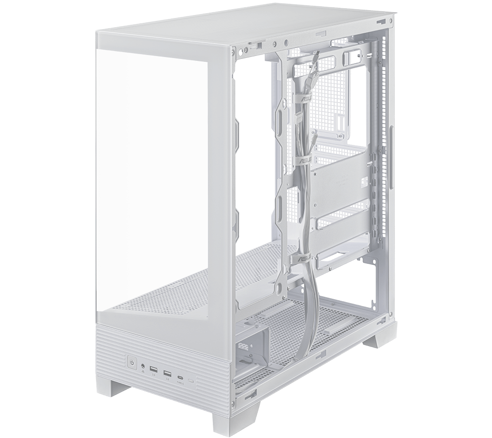 ASUS A31 PLUS Mid-Tower PC Case | ATX · Micro-ATX · Mini-ITX · BTF Ready | 4 × 120mm ARGB Fans | 360mm Radiator · 380mm GPU · 165mm Cooler | Tempered Glass Front & Side | Black