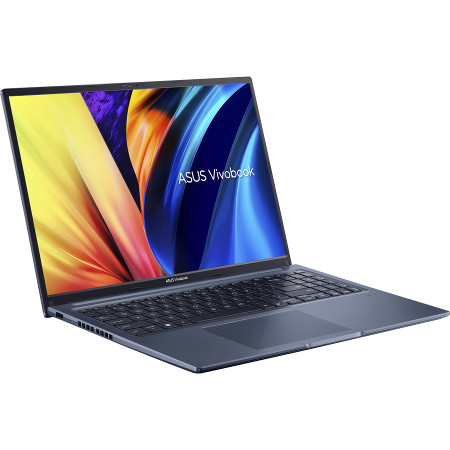 ASUS VivoBook 16X M1603QA Quiet Blue - open, angled view