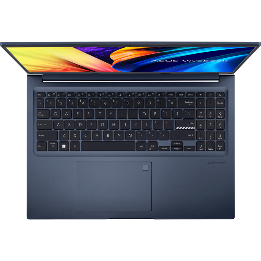 ASUS VivoBook 16X M1603QA Quiet Blue - keyboard and numeric keypad