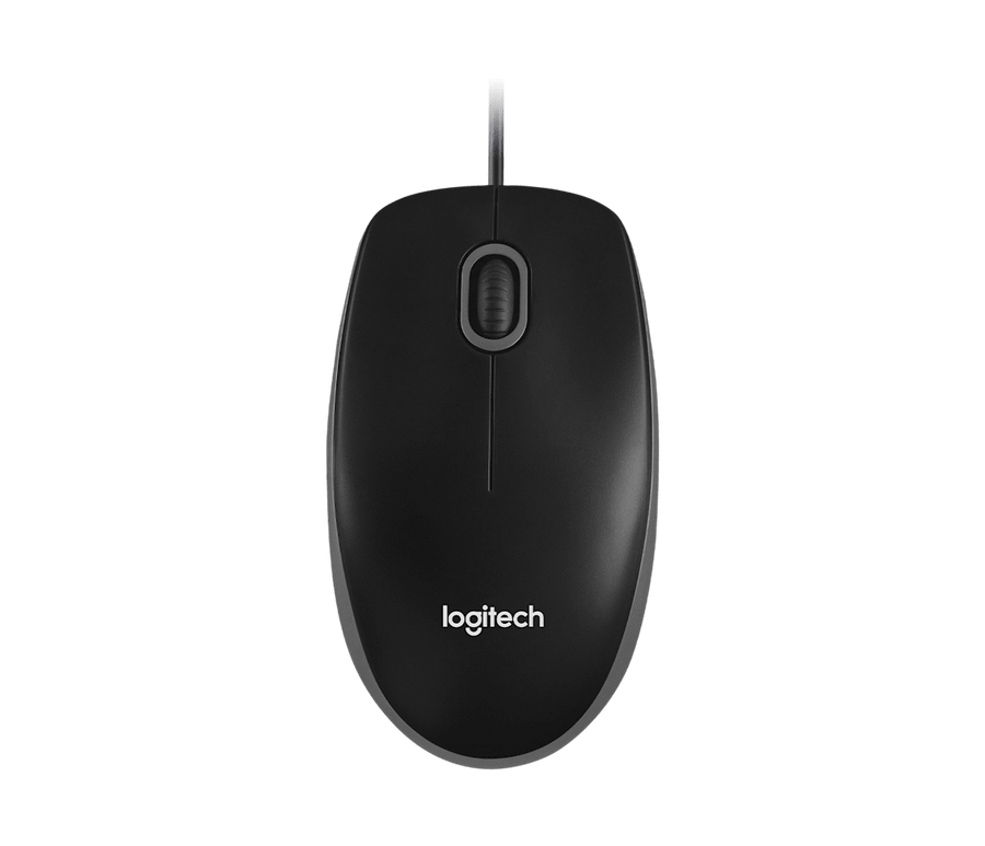 Logitech B100 Optical USB Mouse | Wired USB · 1000 DPI | 3 Buttons | 1.8 m Cable | Black