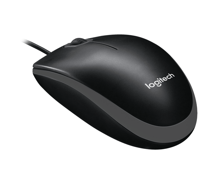 Logitech B100 Optical USB Mouse | Wired USB · 1000 DPI | 3 Buttons | 1.8 m Cable | Black