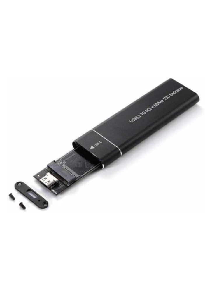 CARE CASE M.2 NVMe SSD Enclosure | USB 3.1 Gen 2 · 10 Gbps | M.2 NVMe PCIe to USB Type-C Adapter | Black