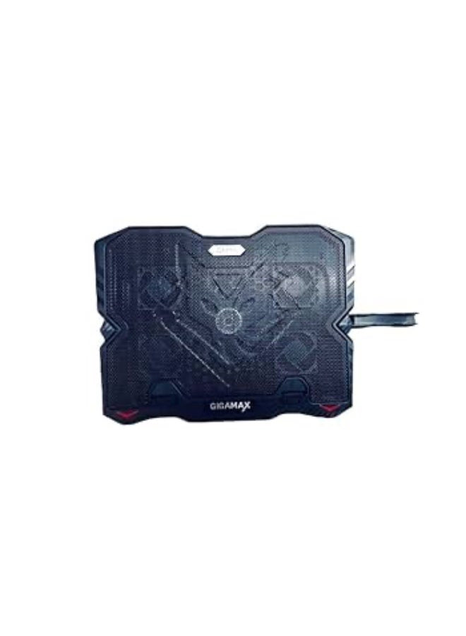 Gigamax GM90 Laptop Cooling Pad | 5 Fans · 1 × 120mm + 4 × 80mm | Phone Holder | USB Powered | Up to 16-inch Laptops | B