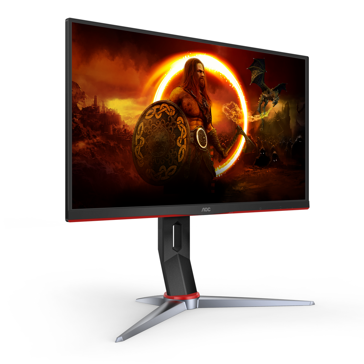 AOC 24G2SP 23.8-inch Frameless Gaming Monitor | Full HD 1920x1080 · 165Hz · 1ms MPRT | IPS · 178°/178° · 300 cd/m² | Adaptive Sync · 130mm Height Adjust · Pivot | HDMI · DisplayPort · VGA | Black