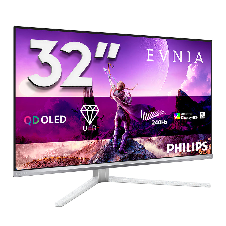 Philips Evnia 32M2N8900AM 32-Inch Gaming Monitor | 4K UHD | 240Hz | OLED | HDR400 | FreeSync