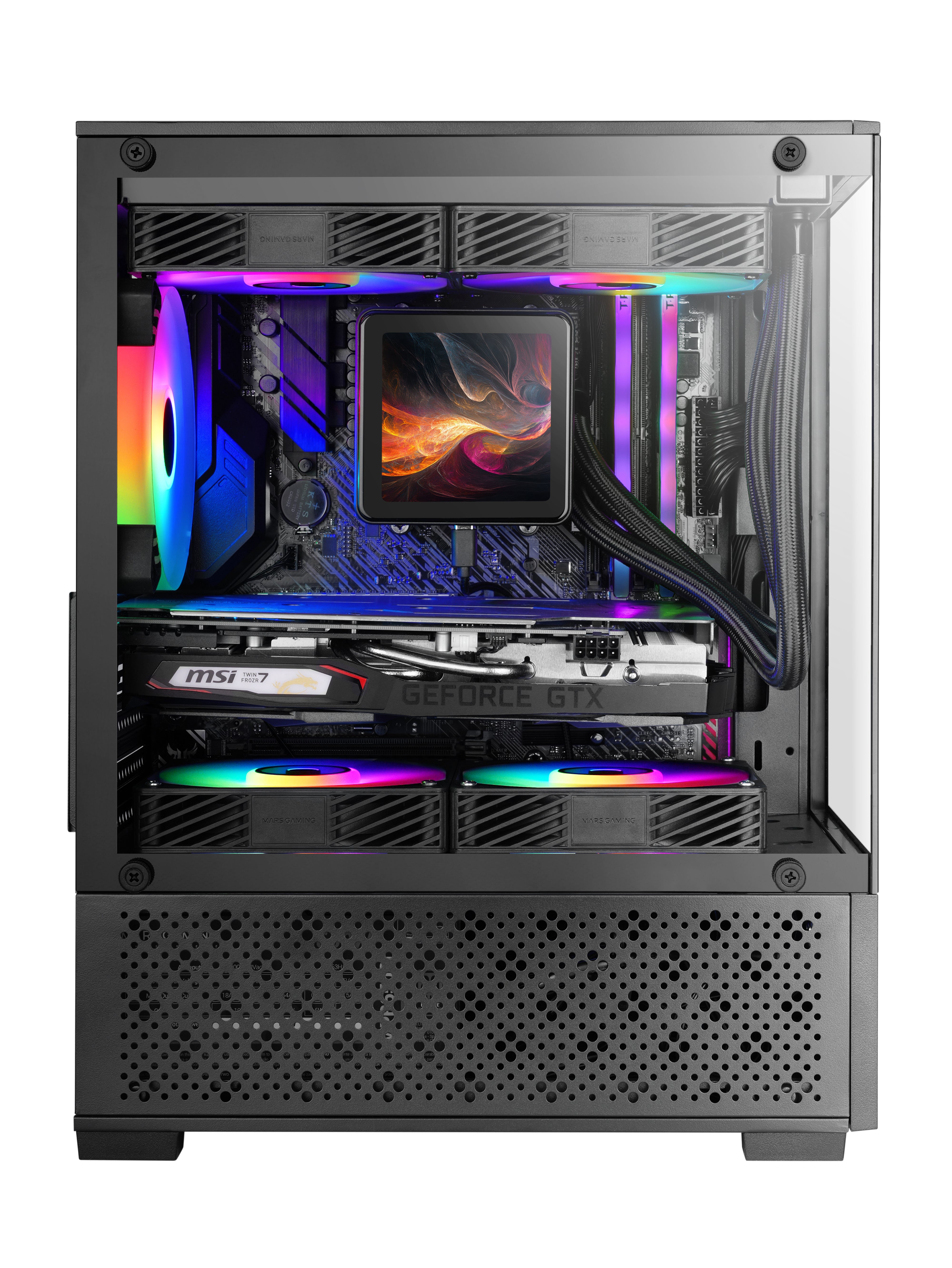 Mars Gaming MC-SE2 PC Case | Micro-ATX | Tempered Glass | ARGB Fans