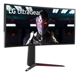 LG UltraGear 34-Inch Curved Gaming Monitor | 144Hz | 1ms GTG | IPS Panel | HDR | G-Sync Compatible | HDMI | ملاحظة: نقطة صغيرة مضيئة ع الشمال