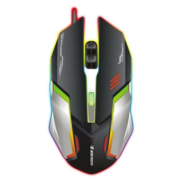 Jertech Sword XP11 Wired Gaming Mouse | 3200 DPI Optical | 6 Macro Buttons | 1000Hz Polling | RGB Lighting | Black