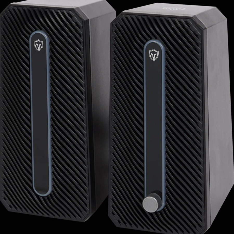 Battletron Gaming Speakers | 2.0 Stereo · 2-Piece Set | 10 W (2 × 5 W) | RGB LED Lighting with Touch Control | USB Power