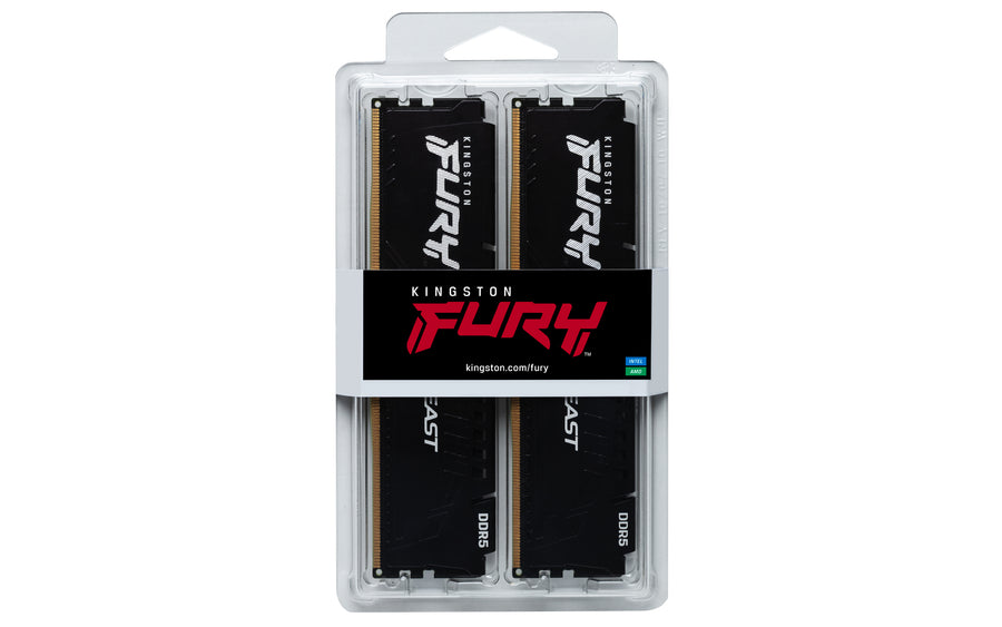 Kingston Fury Beast 32GB (2x16GB) DDR5 5200MHz Desktop Memory | Black