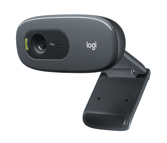 Logitech C270 HD Webcam | 720p HD Video at 30fps | 55° Diagonal Field of View | Fixed Focus | RightLight 2 Auto Light Co