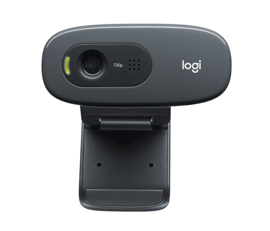 Logitech C270 HD Webcam | 720p 30fps Widescreen | 55° Diagonal Field of View | Mono Noise-Reducing Mic | RightLight 2 Au