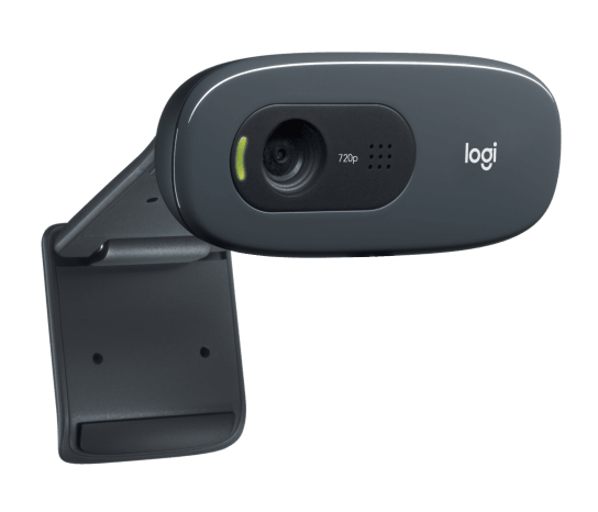 Logitech C270 HD Webcam | 720p 30fps Widescreen | 55° Diagonal Field of View | Mono Noise-Reducing Mic | RightLight 2 Au