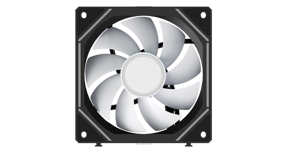 Ocypus Gamma F12 UNI BK ARGB 3-in-1 Case Fan | 120mm · 3-Pack · Cable-Free Interlocking | PWM 800-1800 RPM · 53 CFM | 1.65 mmH2O · ≤31 dBA | Black