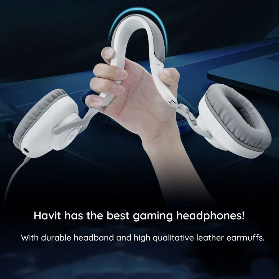 HAVIT Gamenote H2230U USB 7.1 Gaming Headset | 50mm Drivers | Virtual 7.1 Surround | Detachable 360° Mic | 1.8m USB · 32